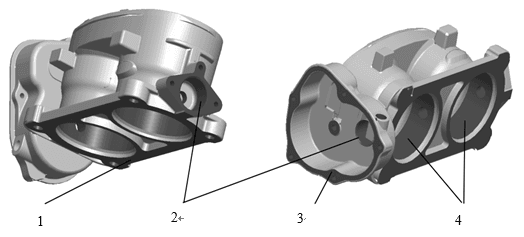 3D Model of Dual-Chamber Throttle Body