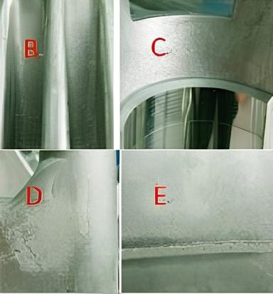 Carbon deposits on mold leading to die-cast surface defects