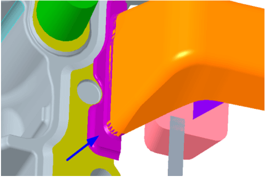 Falcon-Beak anti-collapse boss at the sprue