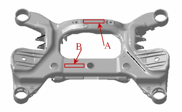 Zotye Aluminum Alloy Rear Subframe Structure