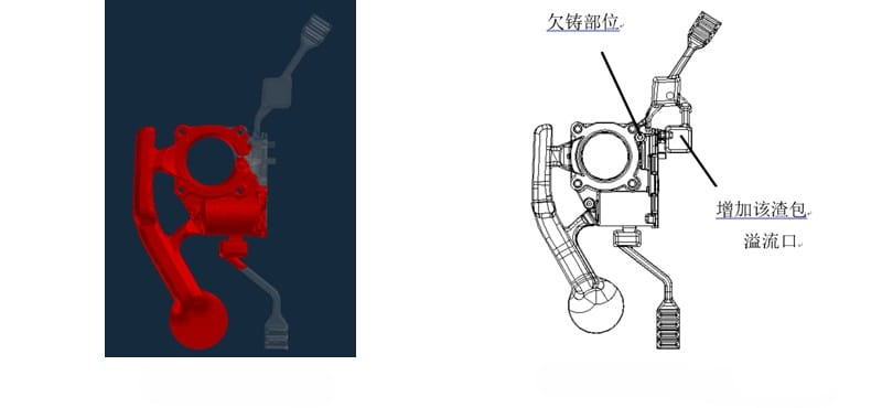 Overflow System with Slag Trap of Throttle Valve Body Overflow System with Slag Trap of Throttle Valve Body
