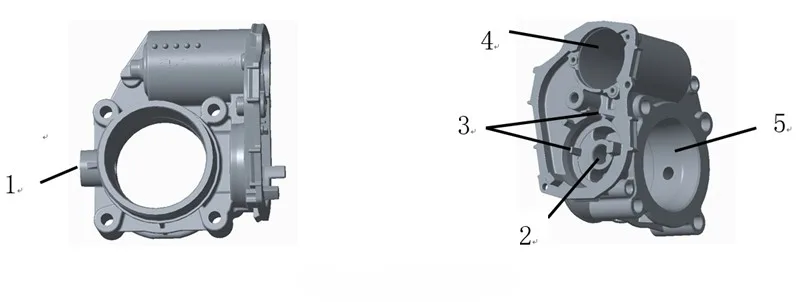 Mold Structure of B15B Throttle Valve Body