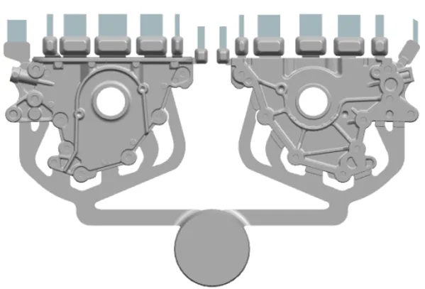 Front oil seal flange in aluminum die casting